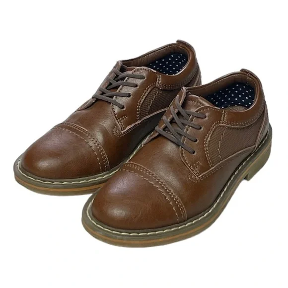 Steve Madden | Shoes | Steve Madden Toliverr Leather Oxford Shoes Cognac 9  | Poshmark